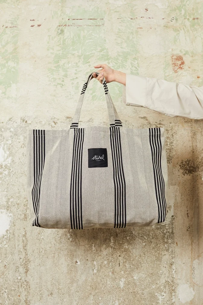 Burgos Maxi Twill Black Shopper Bag 1.webp