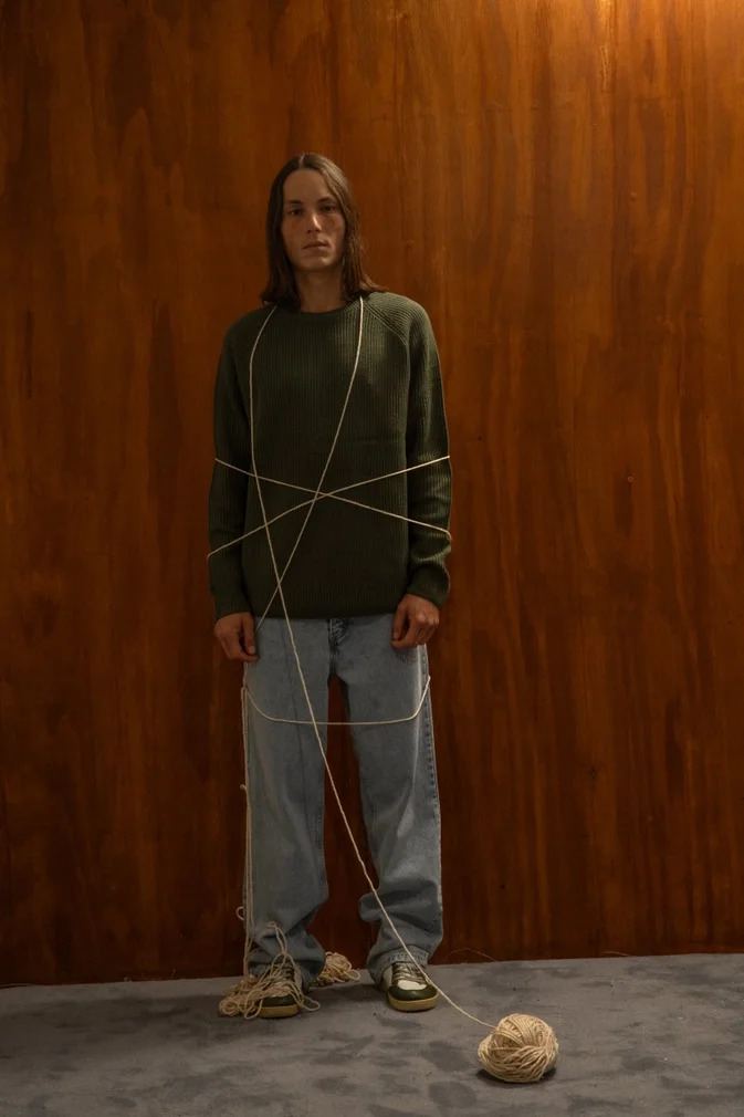 Khaki Knit Baby Sweater.webp