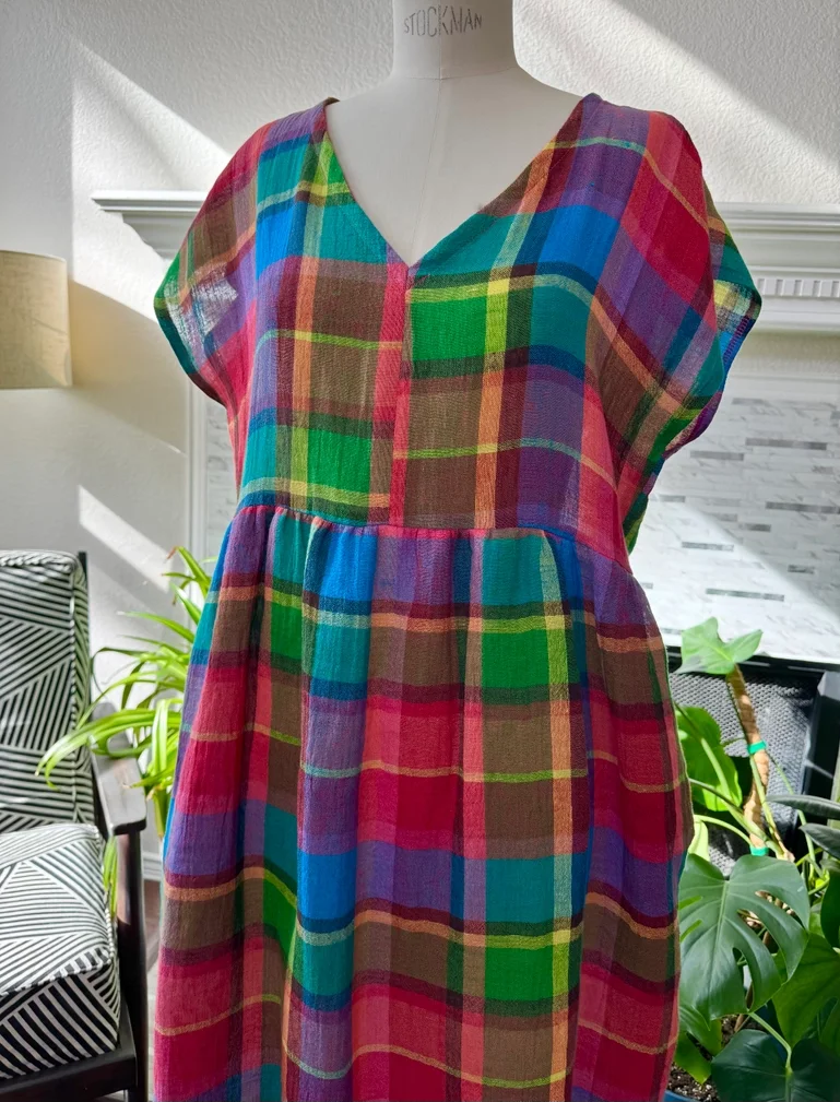 Neon Multi Linen Dress 1.webp
