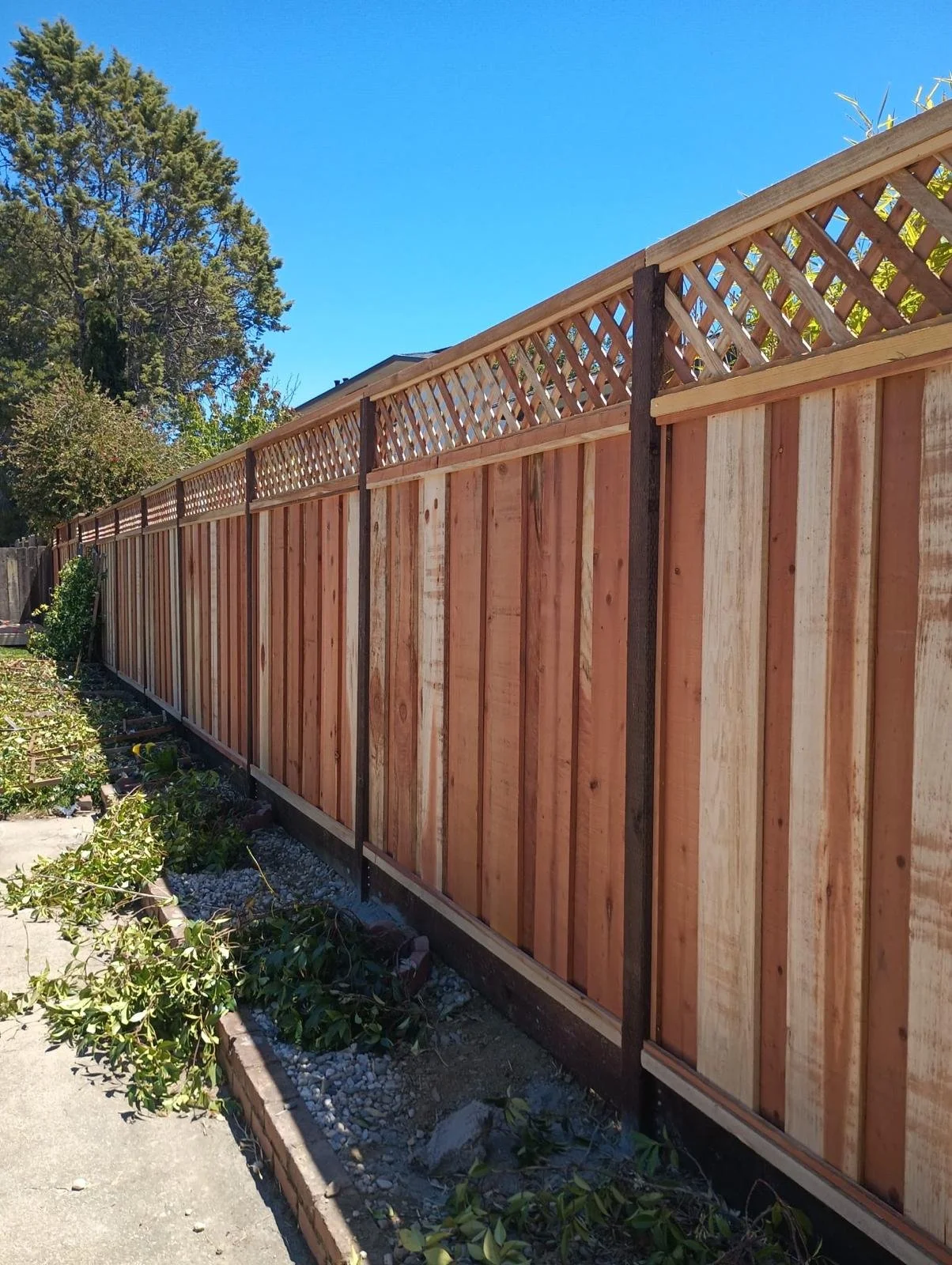 7' Finish GN Board on Board Fence