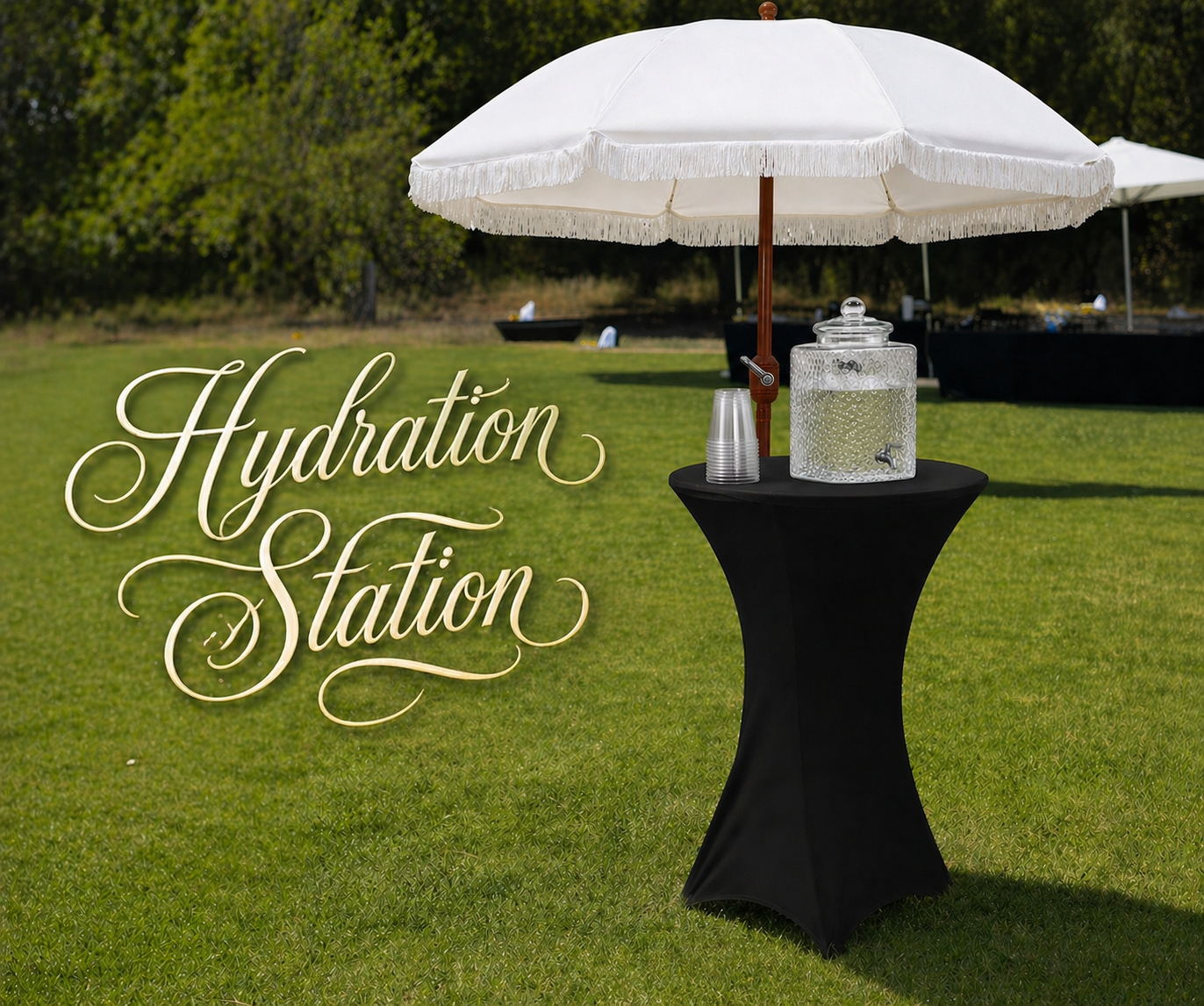 Our Hydration Station: 5 gallon dispenser w/cups
