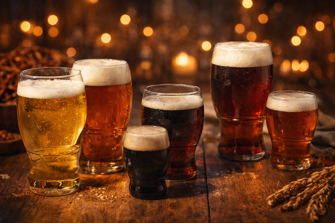 Ice cold draft beers