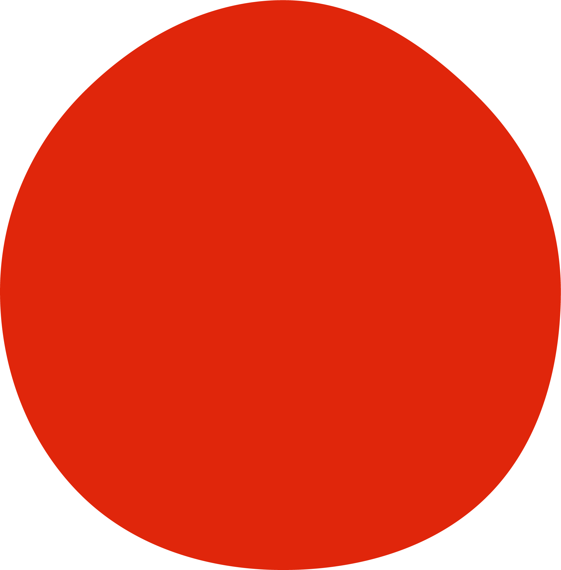 A large red circle on a black background.