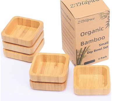 Small wooden dip bowl