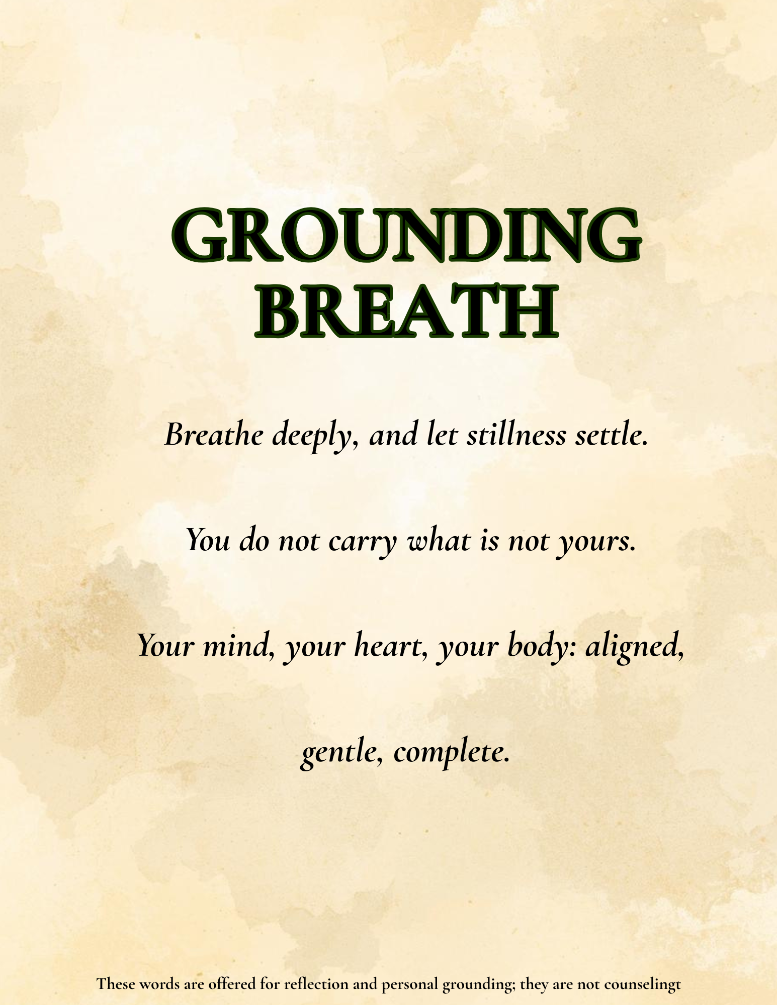 GROUNDING BREATH