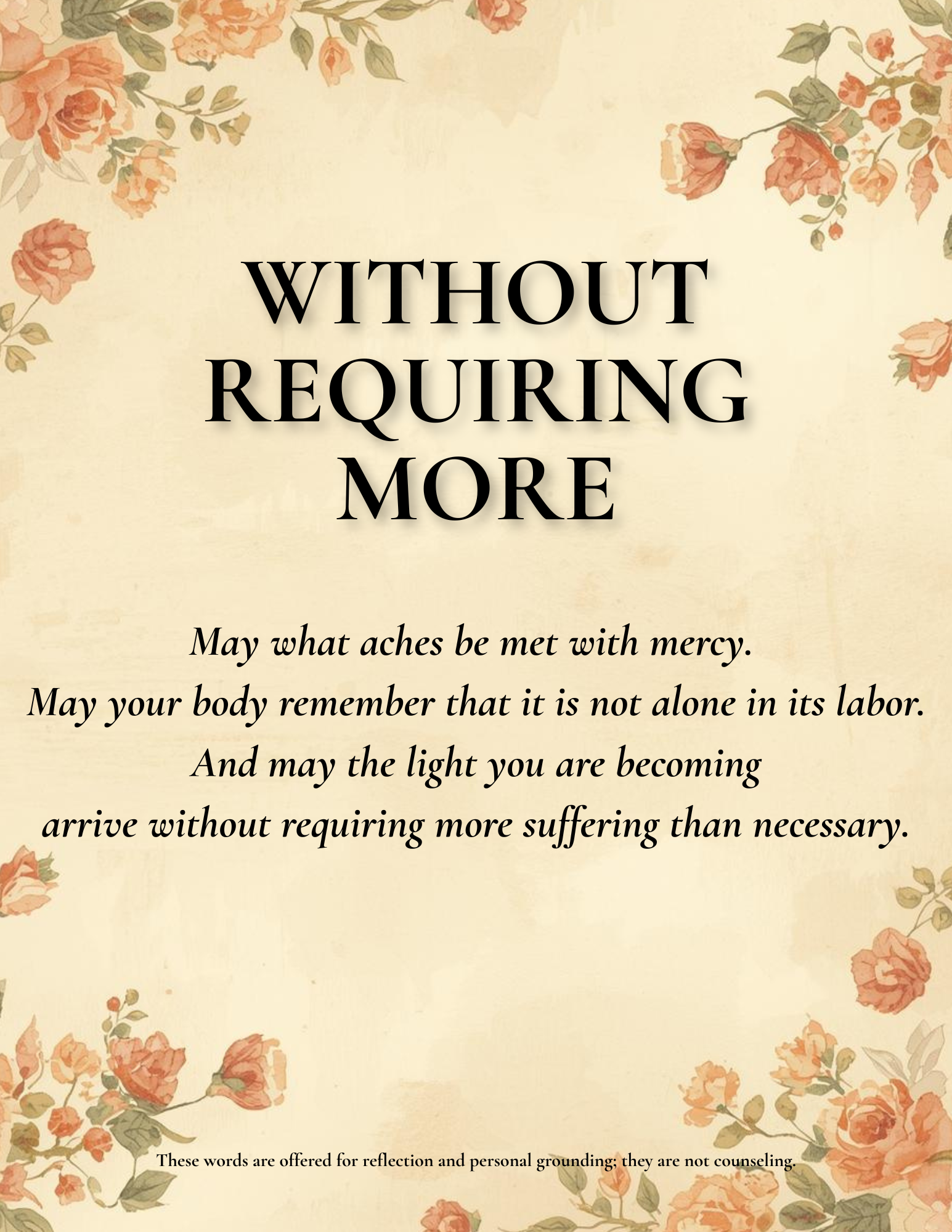 WITHOUT REQUIRING MORE