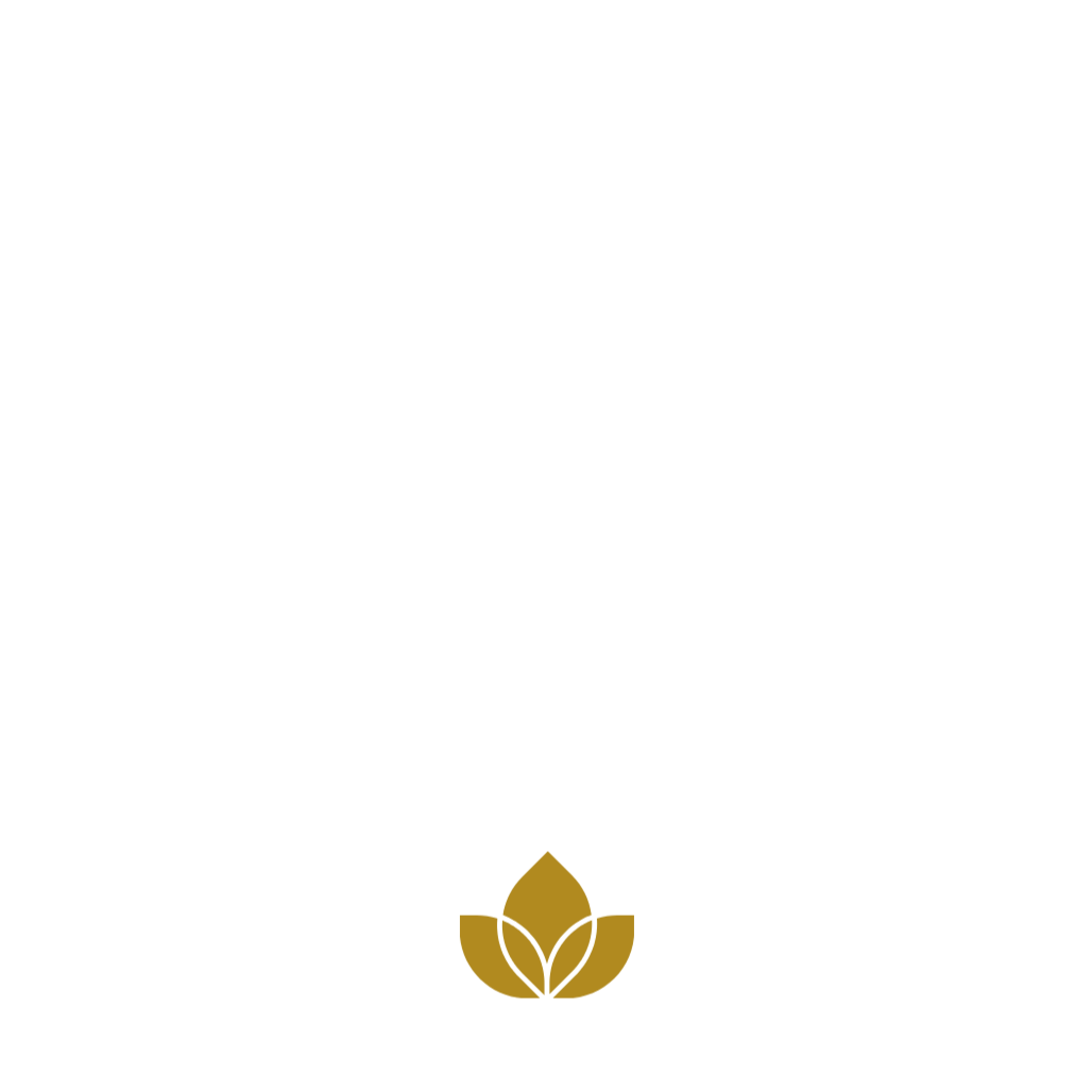 Logotipo en negro y blanco con letras grandes S y V, y debajo, en letras pequeñas, 'WEDDINGS & EVENTS', con un símbolo dorado en forma de flor de loto debajo.