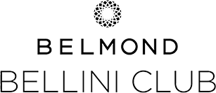 Logo del Belmond Bellini Club con un diseño circular en la parte superior y texto en mayúsculas debajo