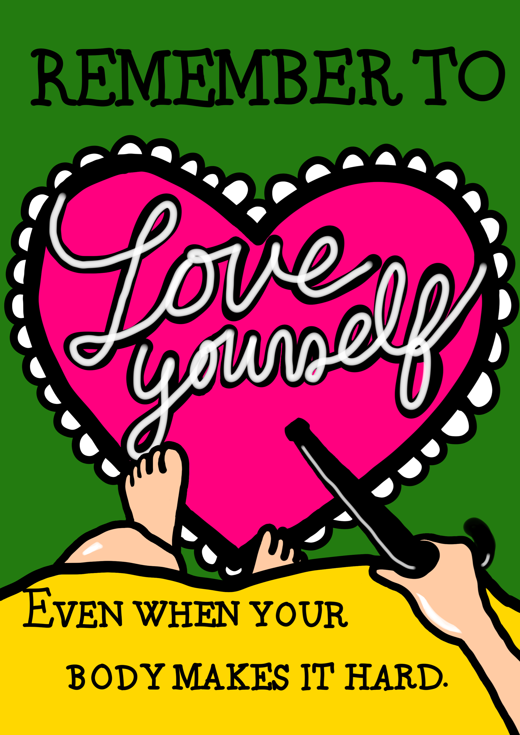‘Love yourself’ Disability Print