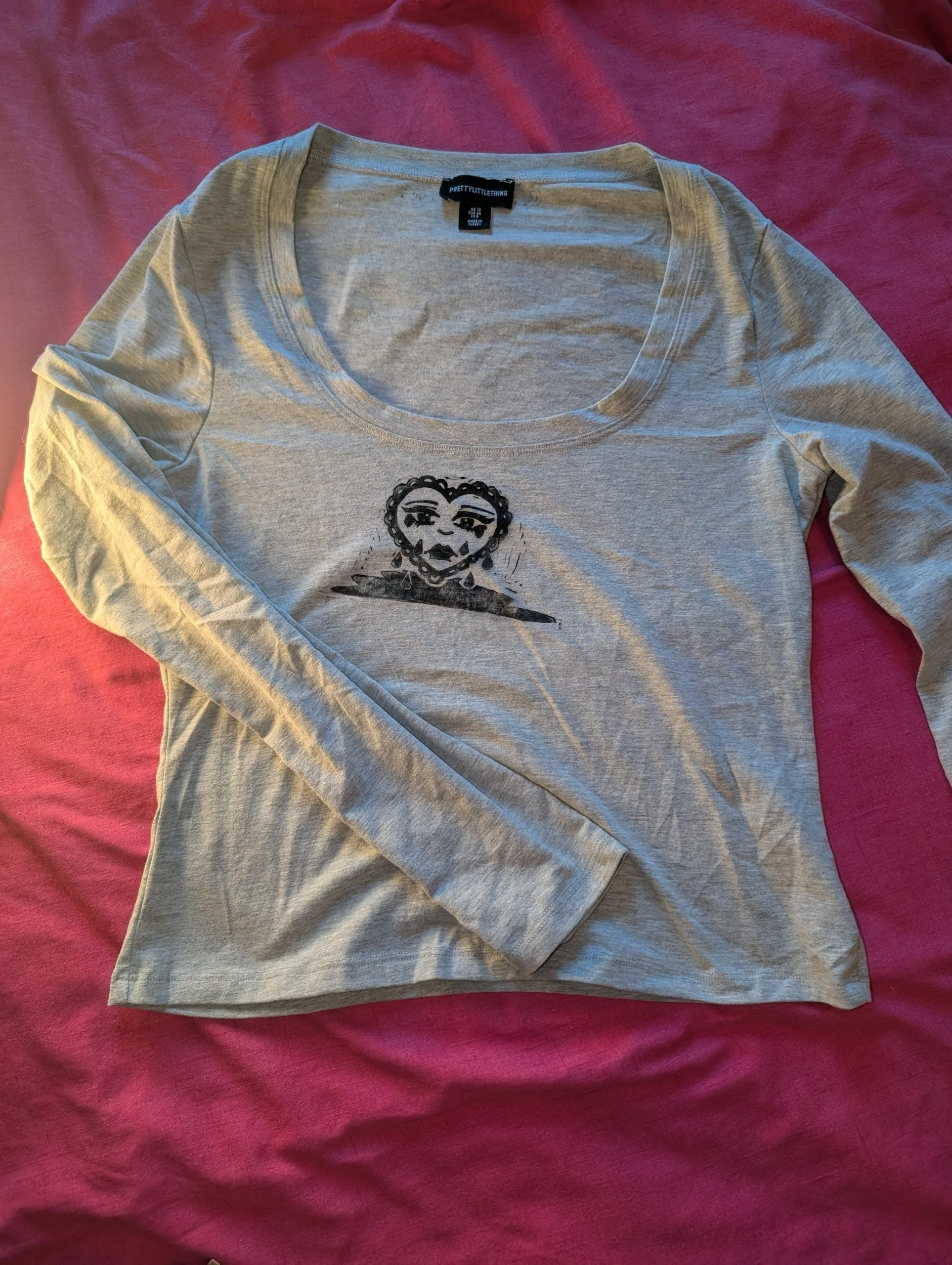Bleeding Heart Printed Top