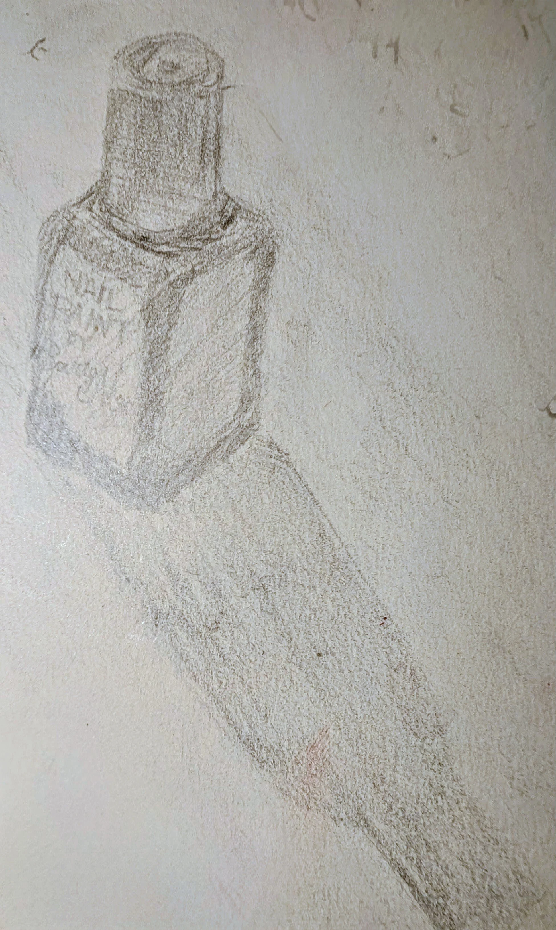 Sketch of nail varnish - by Bronwyn Putman at Forgotten Loves