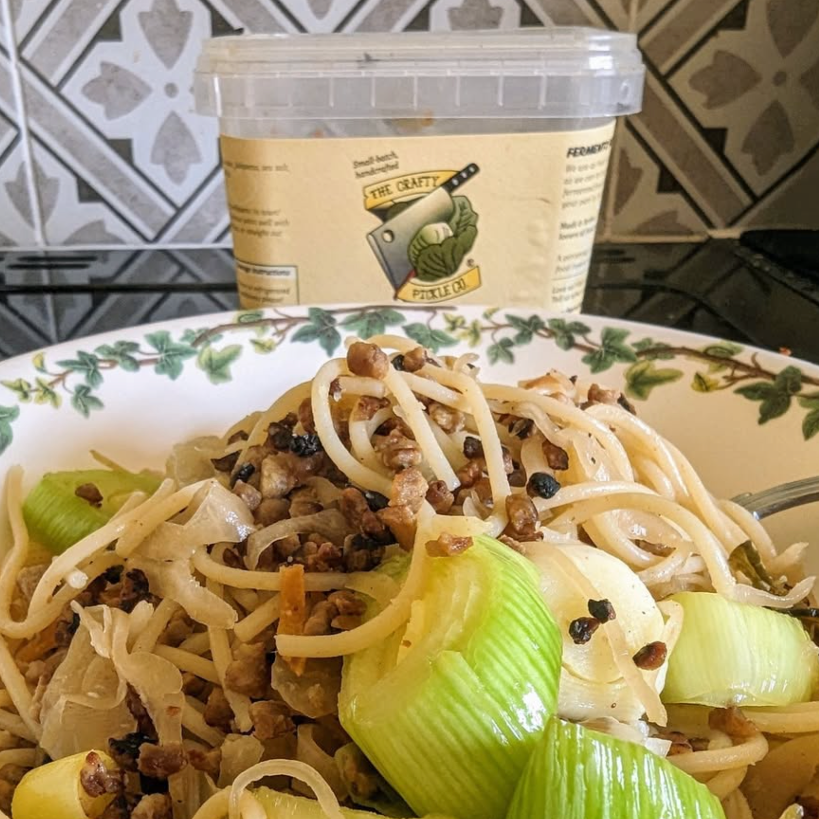 Social media post for The Crafty Pickle Co. featuring Mexicana Kraut