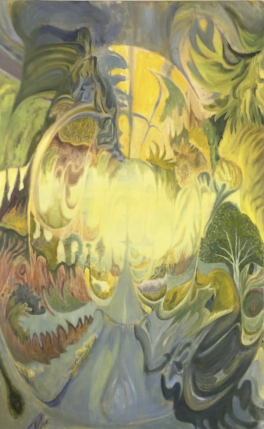 Delta St, 2025. Oil on linen, 64 x 40 inches