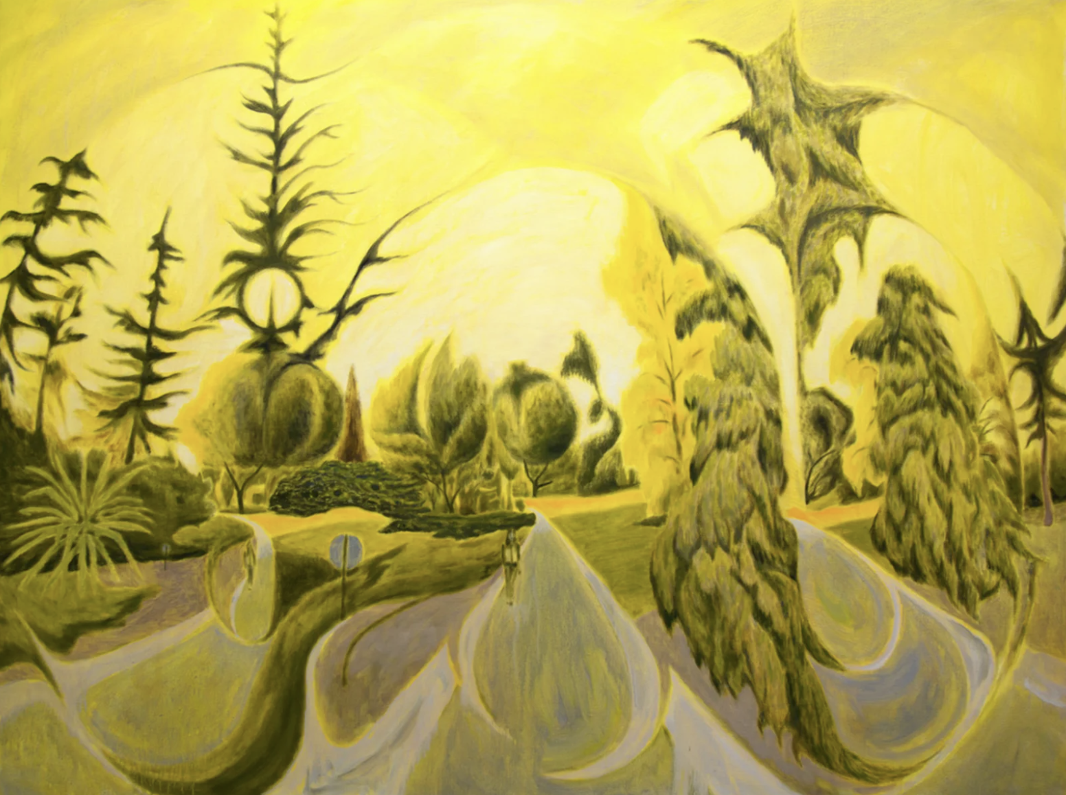 Three Huntingtons, 2024.
Oil on linen,
60 × 80 inches