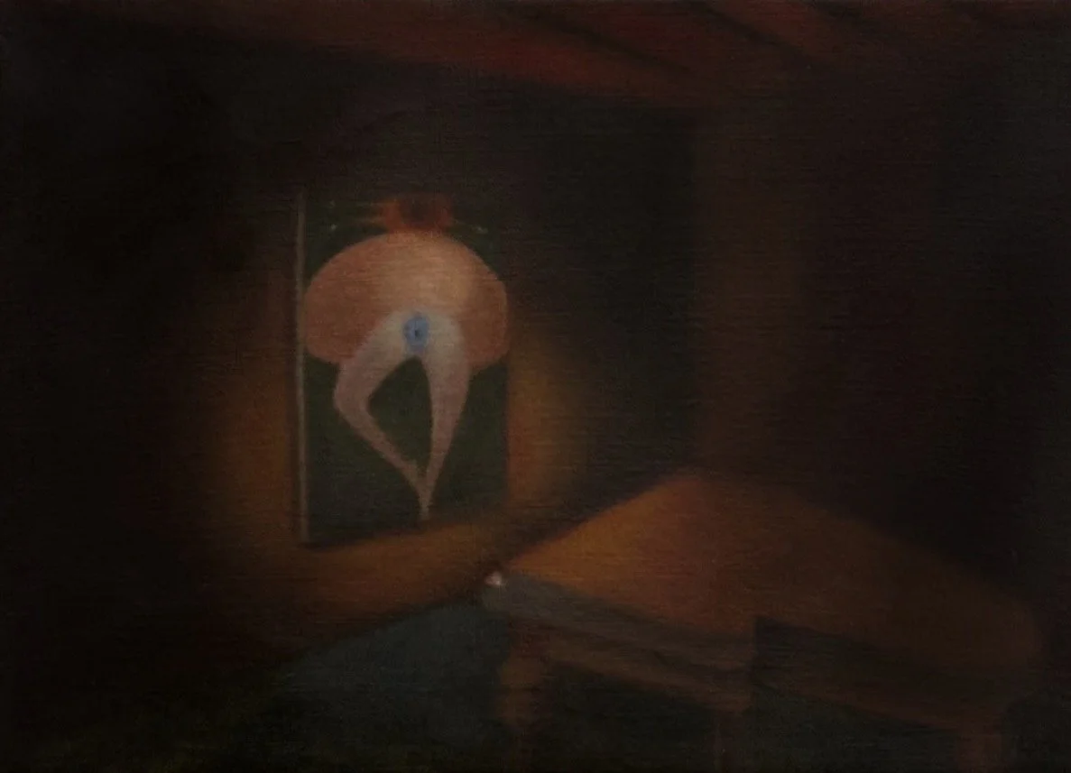 Me and You and the Music Room I, 2026. Oil on canvas, 8 x 11 inches