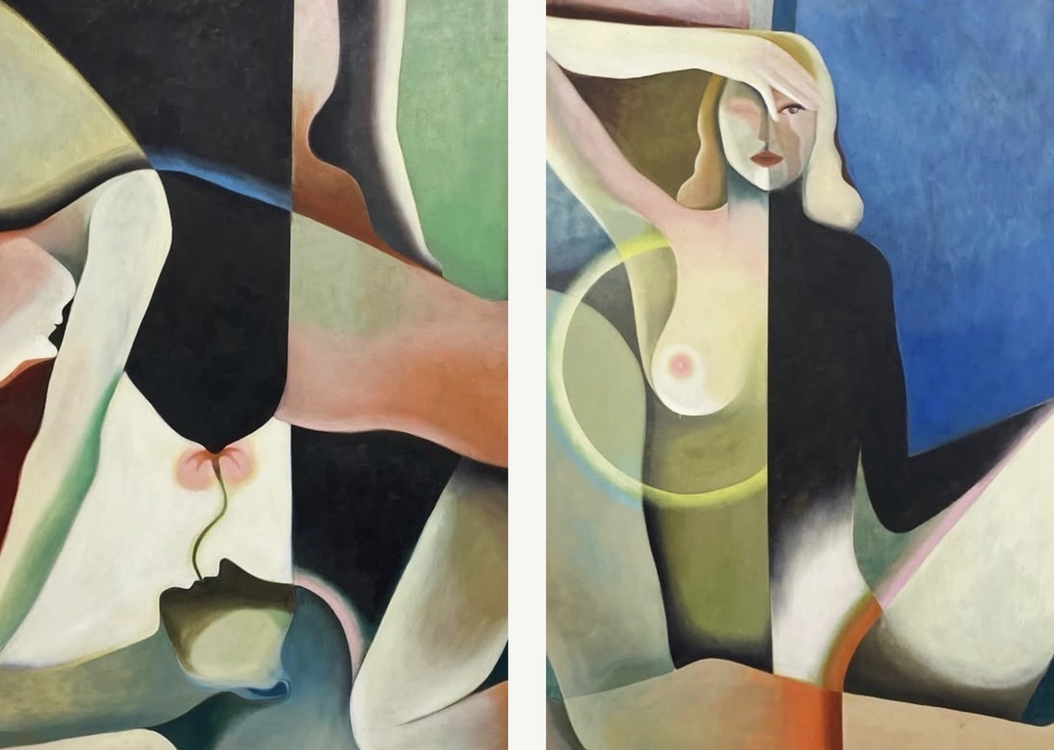 La Petit Mort, 2026. Diptych.
Oil on linen,
54 × 72 inches