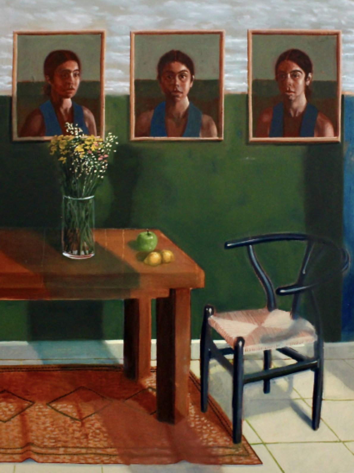 Three Mirrors, 2025.
Oil on canvas,
36 × 48 Inches