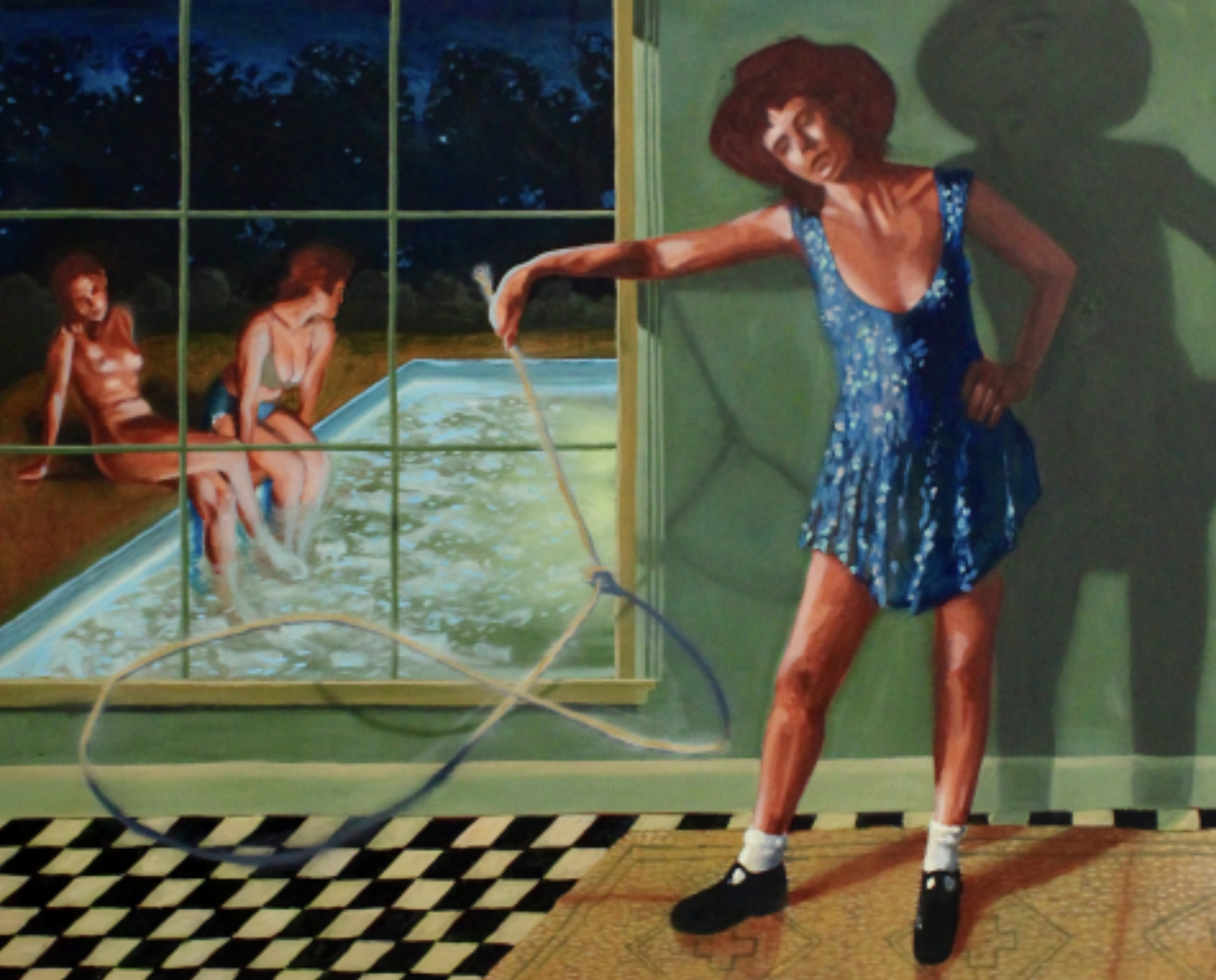 The Entertainment, 2025.
Oil on canvas,
48 × 60 Inches
