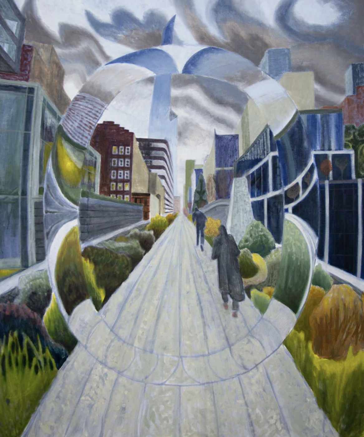 The High Line, 2022. Oil on linen,
72 x 60 inches
