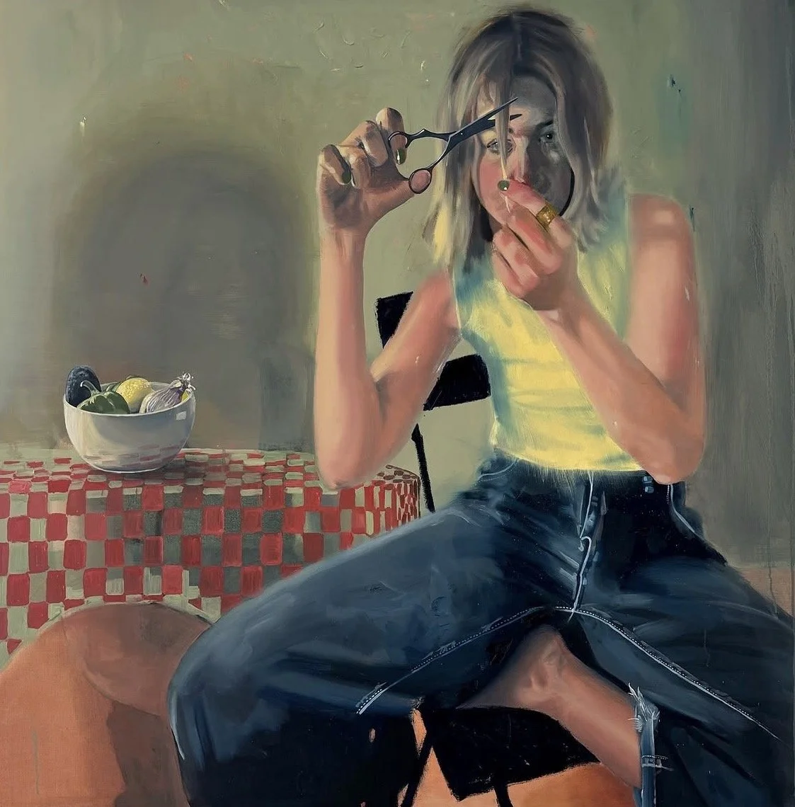 The Bad Idea, 2024. Oil on canvas, 48 × 48 inches