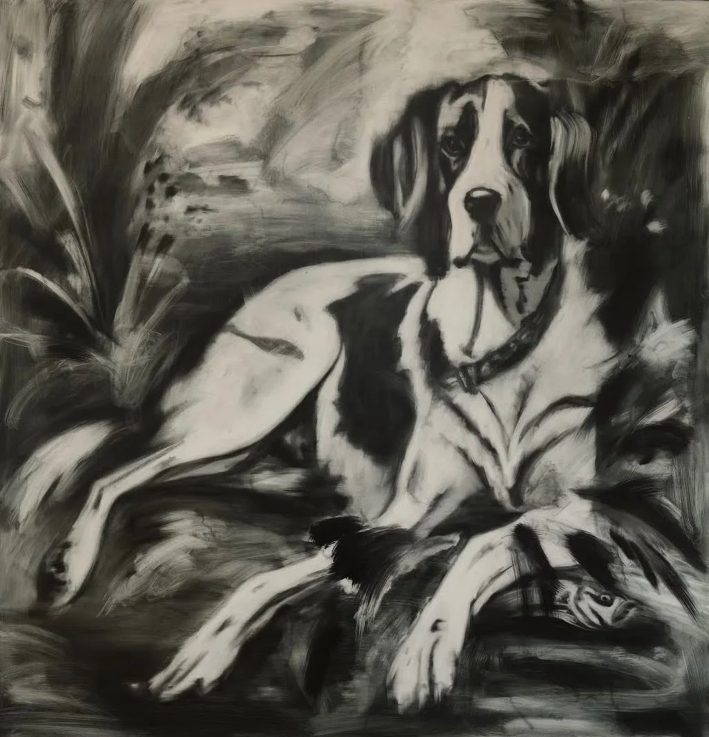 Dog, 2024. Oil on canvas, 62 × 60 inches