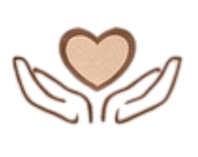 Illustration of two hands holding a heart.