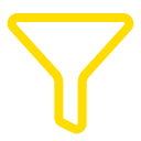 Yellow outline of a funnel shape