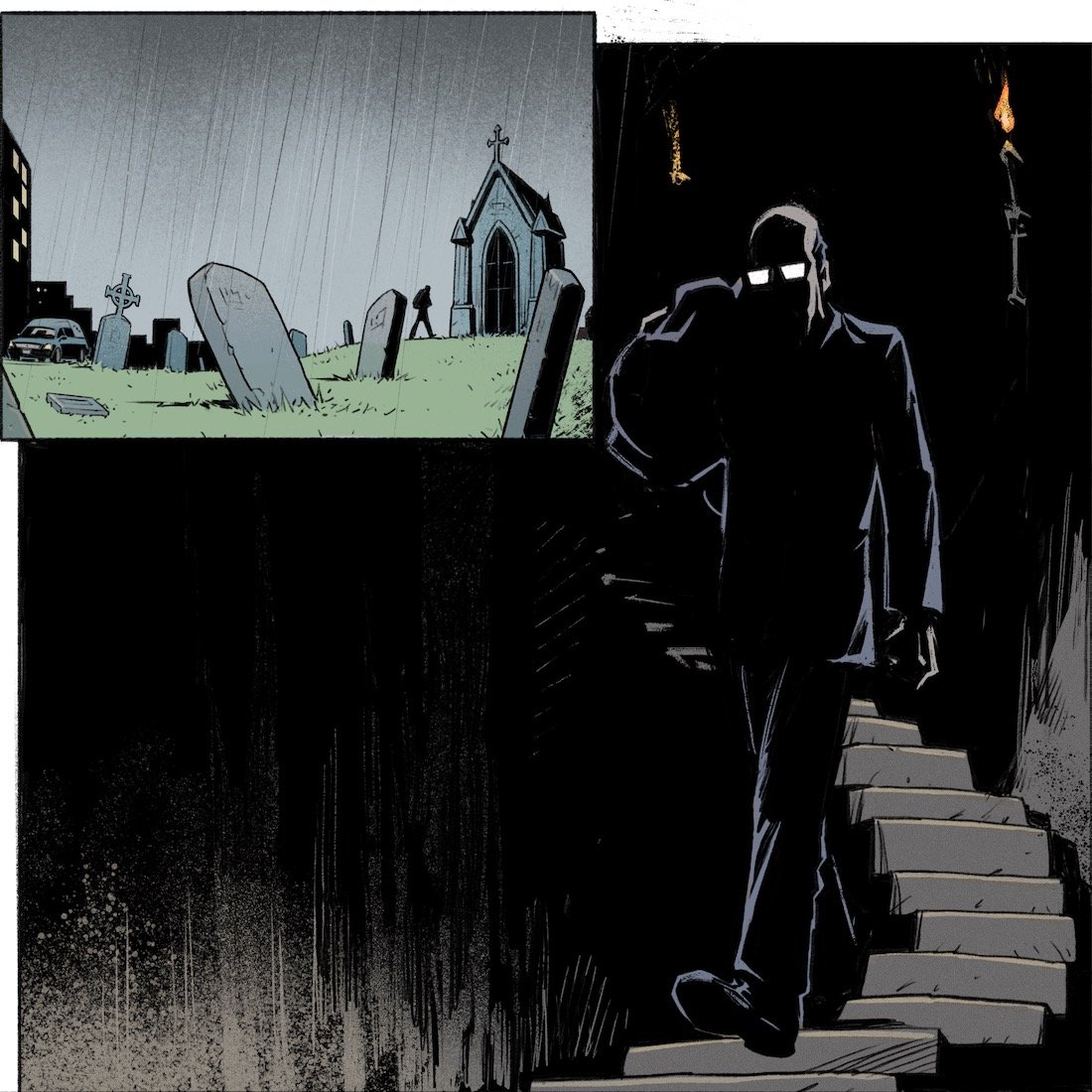 Might be my favorite image in Issue #1. 

Art by @nathannyil 

#comicbook #indiecomic #comicbookart #indiecomicbook #comicbooks #kickstarter #horrorcomics #detectivecomics #kickstartercomics #comicart