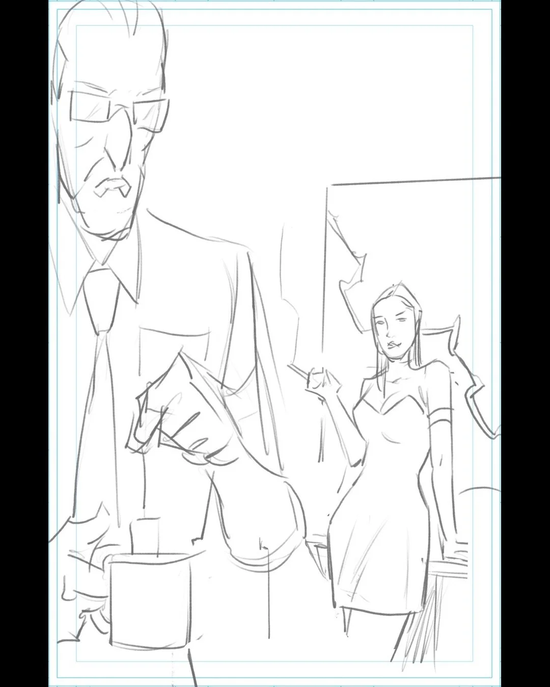 The evolution for issue #1&rsquo;s Main Cover by @nathannyil . Noir vibes, nailed. I love the way this turned out. 

#comicbook #indiecomic #comicbookart #indiecomicbook #comicbooks #kickstarter #horrorcomics #detectivecomics #kickstartercomics #comi