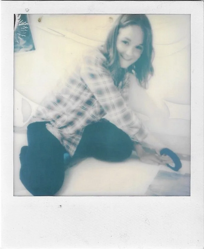 polaroid taken by artist friend of Lindsay in her grad school studio