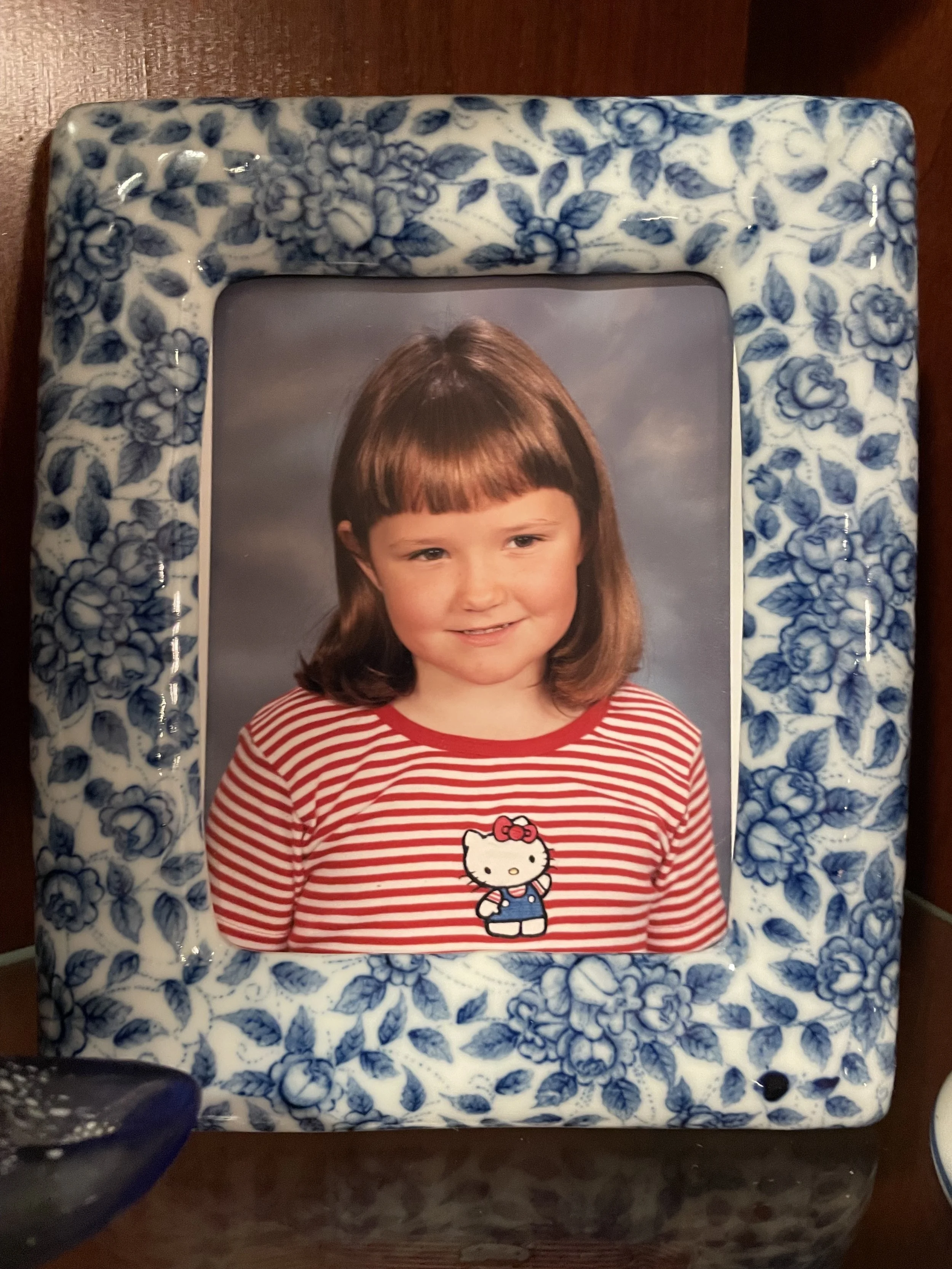 Lindsay's favorite school photo, hello kitty!