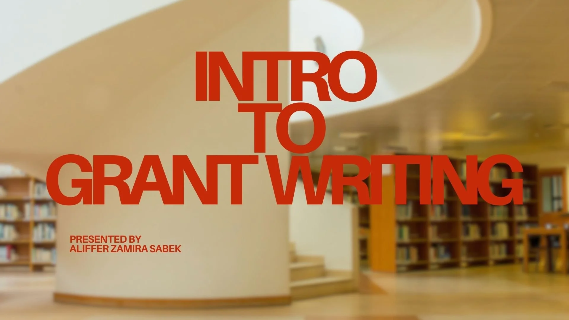 Intro to Grant Writing
