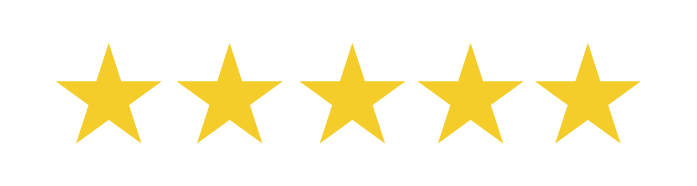 Five gold stars in a horizontal line.