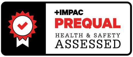 Prequal health and safety assessment badge with checkmark