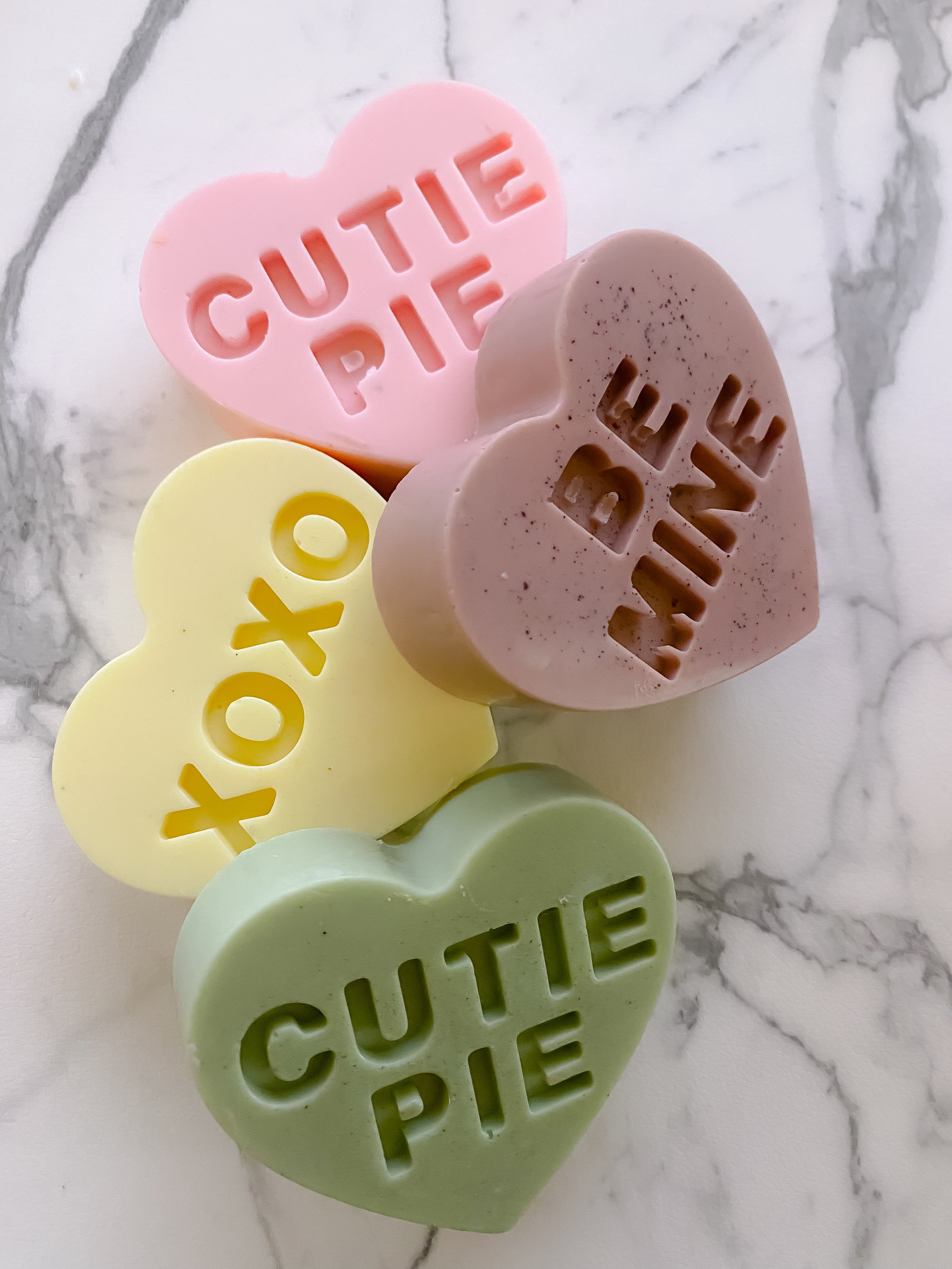 Sweetheart Conversation Heart Soaps: Love/ Artisan Soap (Set of 2)