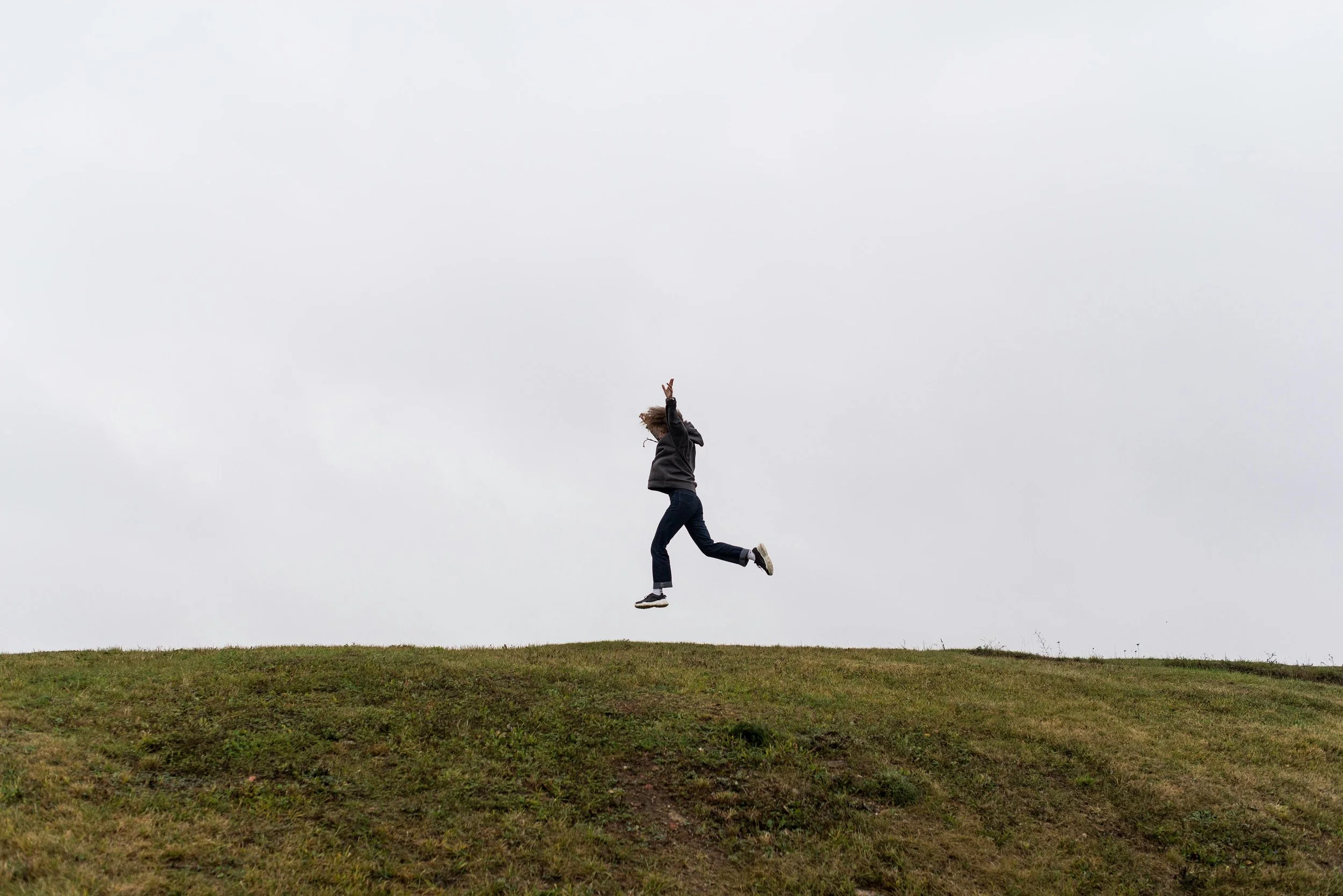 Jumping freely celebrating no tax problems