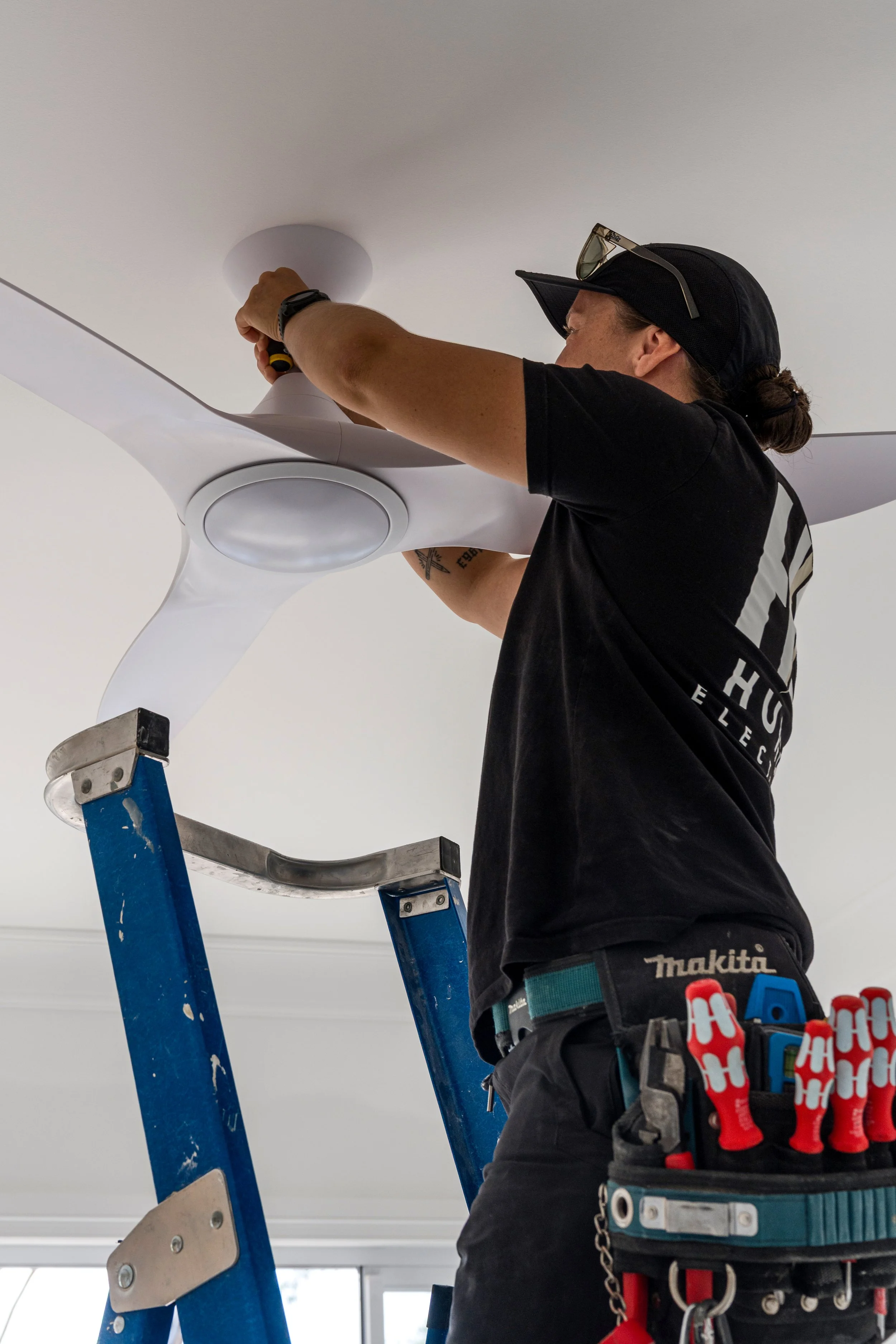 Hundy Electrical team on residential job Gold Coast — family run local electricians SEQ