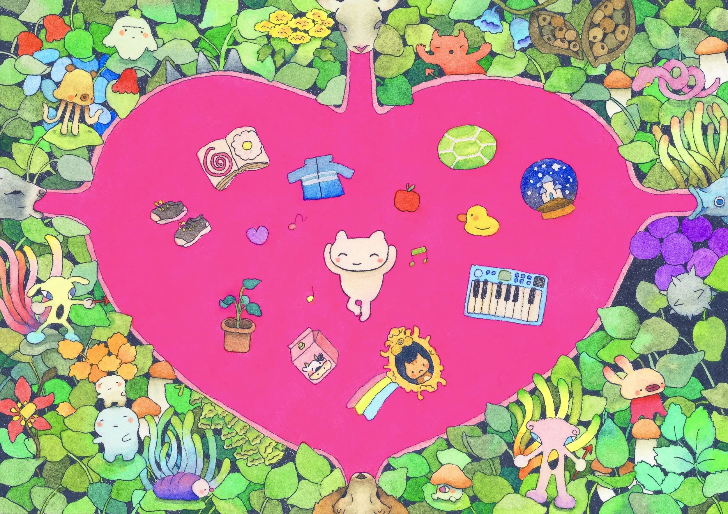  Maybe I don't know nevermind , 2024 
Pen & ink, watercolour on paper 
13 x 18cmcm 