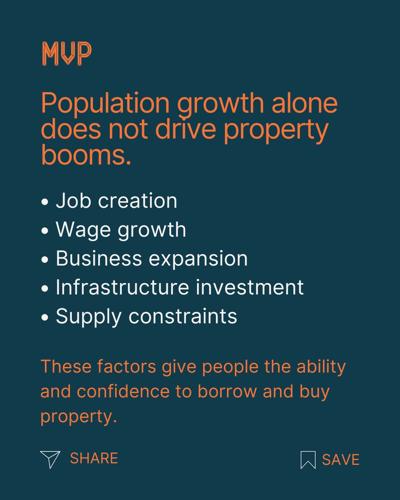 Economics and demographics influence capital growth.