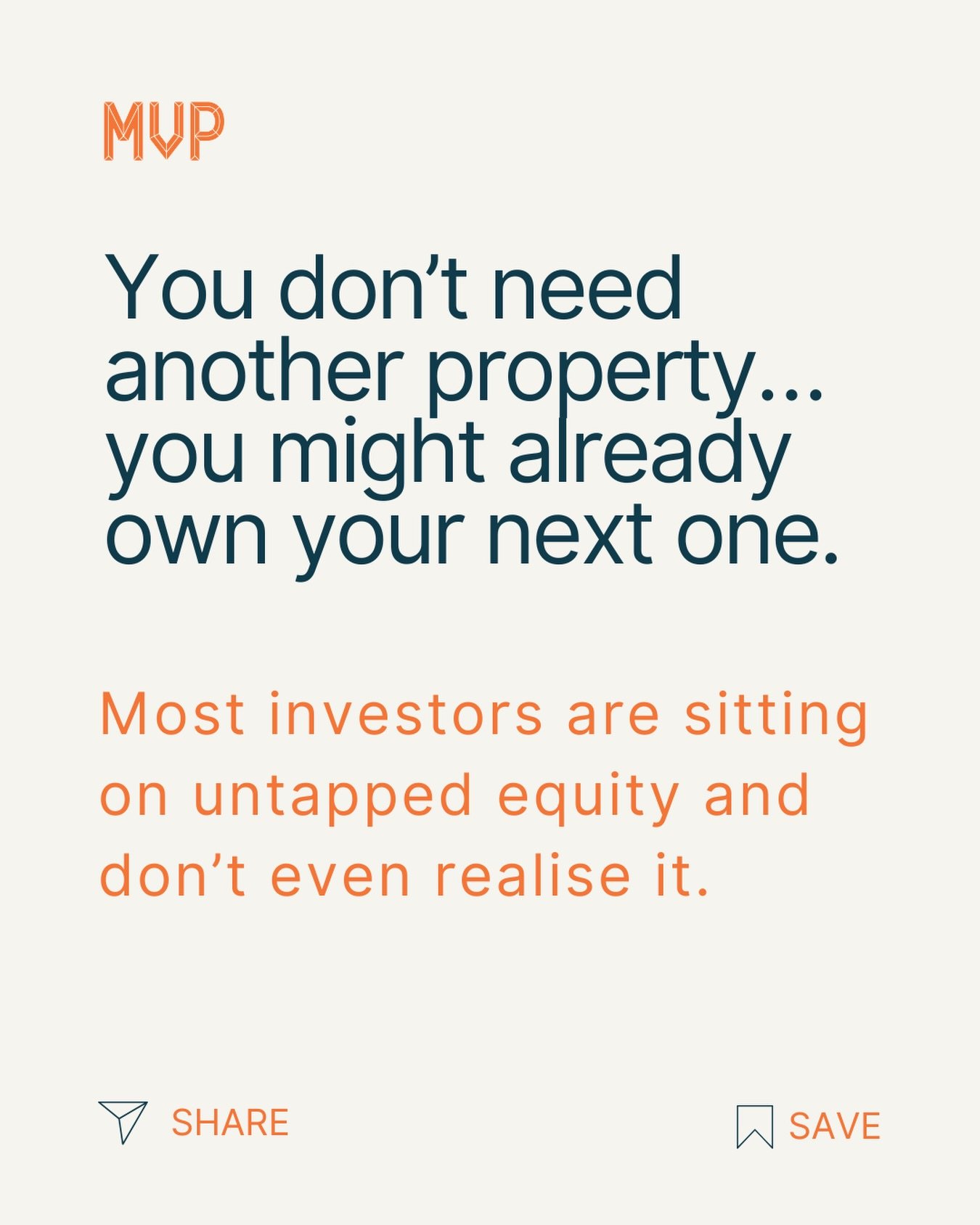 Before you chase the next purchase, check what your current portfolio is capable of. Equity is often the most underused strategy in property.

#MVPInsight