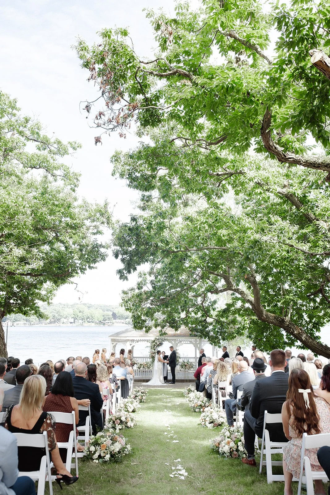 Outdoor wedding ceremony planned by an Indiana wedding planner