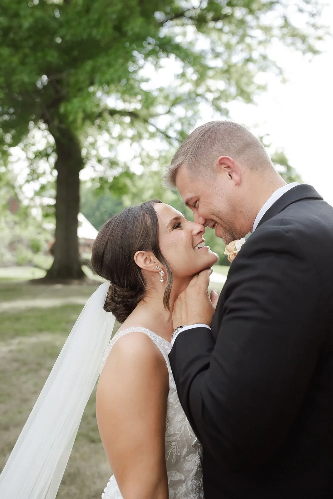 Bride and Groom at Tudor House at Mason's Cove Wedding