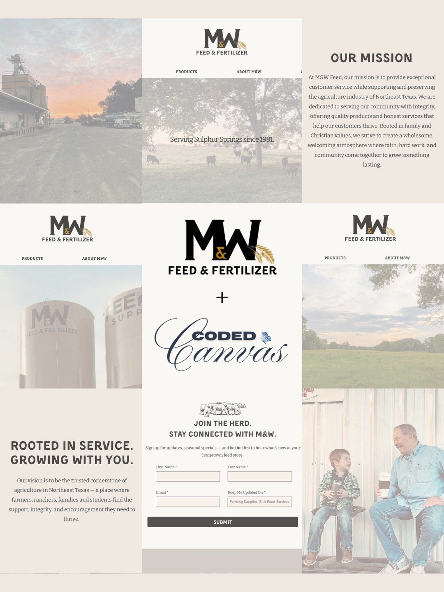 @mw_feed.fertilizer website is LIVE 🤍 www.m-wfeed.com

Creating a website for M&amp;W Feed &mdash; a business serving Sulphur Springs, TX for over 40 years &mdash; has been such a meaningful project. Every detail was designed to honor the store&rsqu