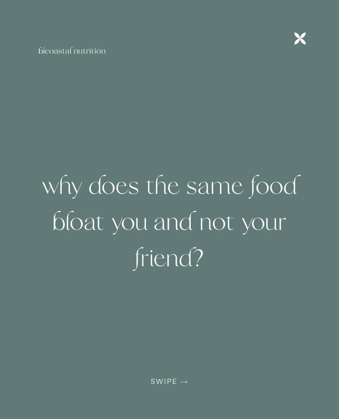 okay, picture this: you and your friend go out to dinner, get the same thing, but you walk away bloated for hours while they&rsquo;re totally fine. 

why is that?

because different gut = different result (and the answer is rarely &ldquo;i have to av