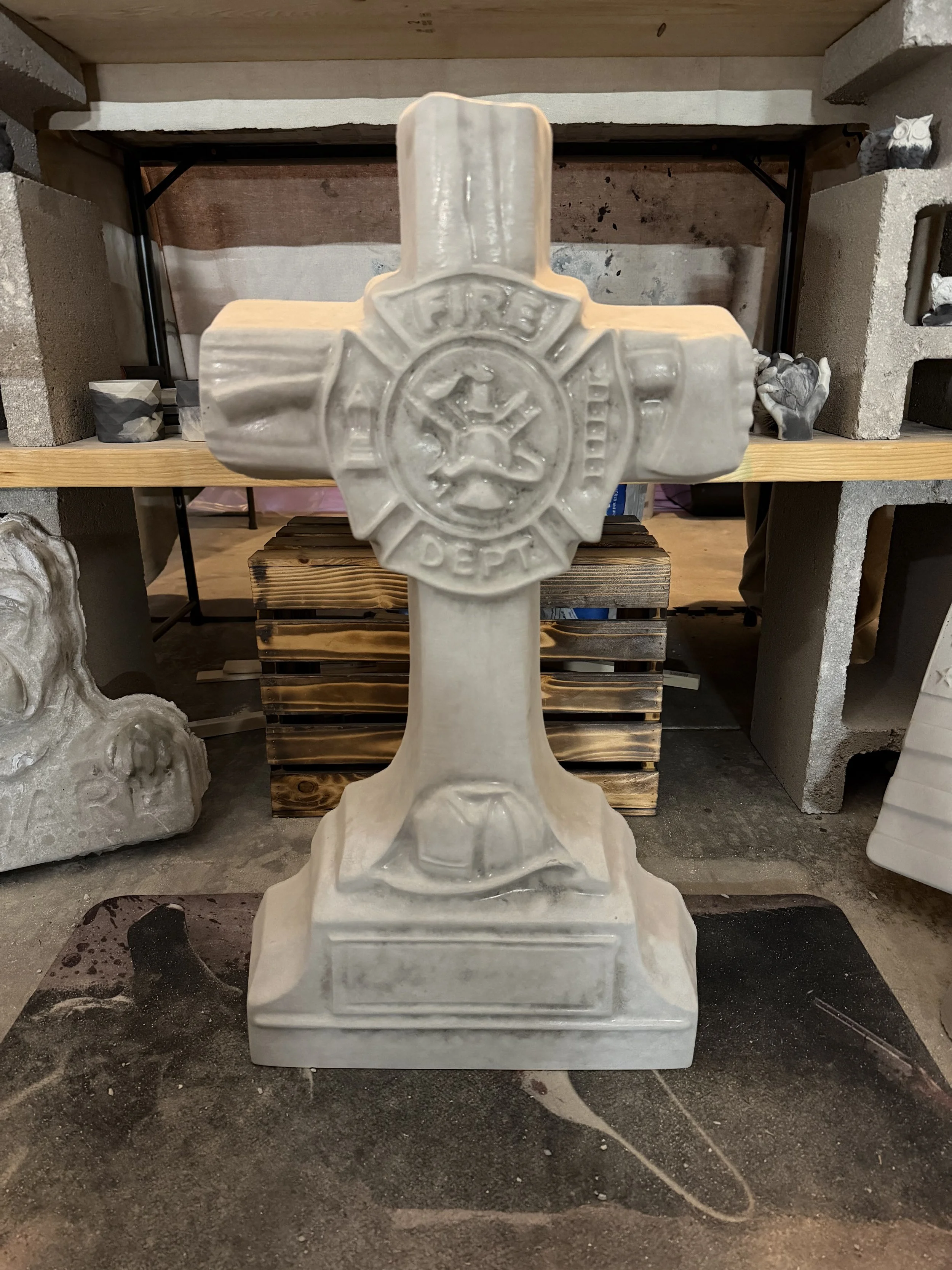 Fire Department Tribute Concrete Statue