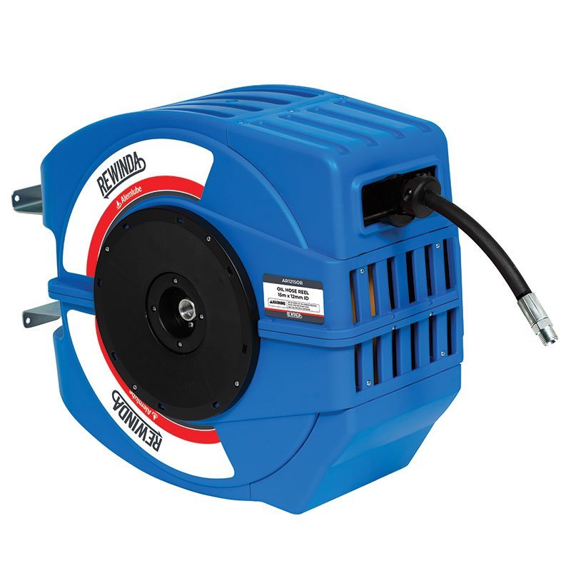 ALEMLUBE REWINDA OIL HOSE REEL 15M X 12MM ID