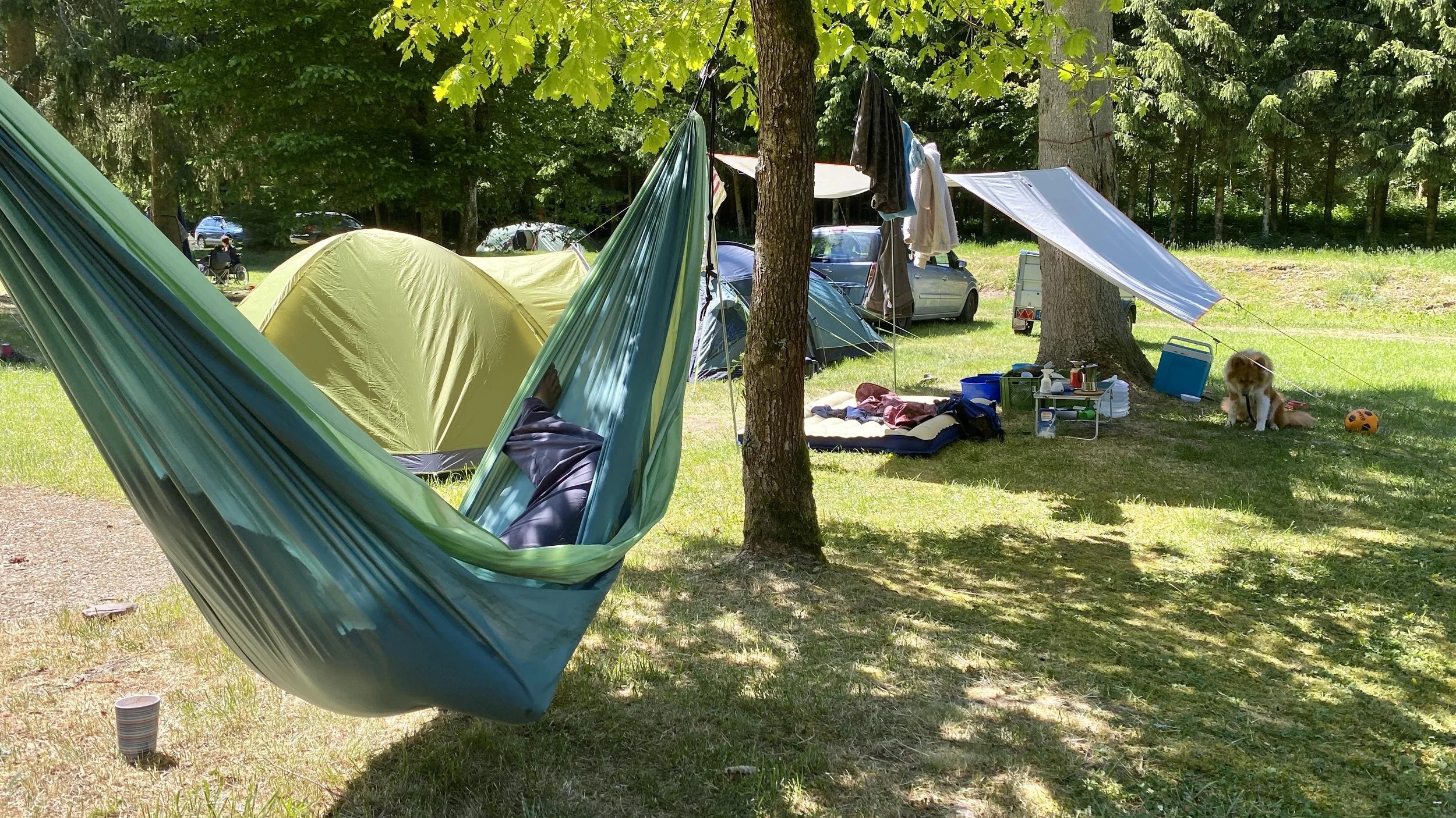 Hängematte im vorderen Bereich 