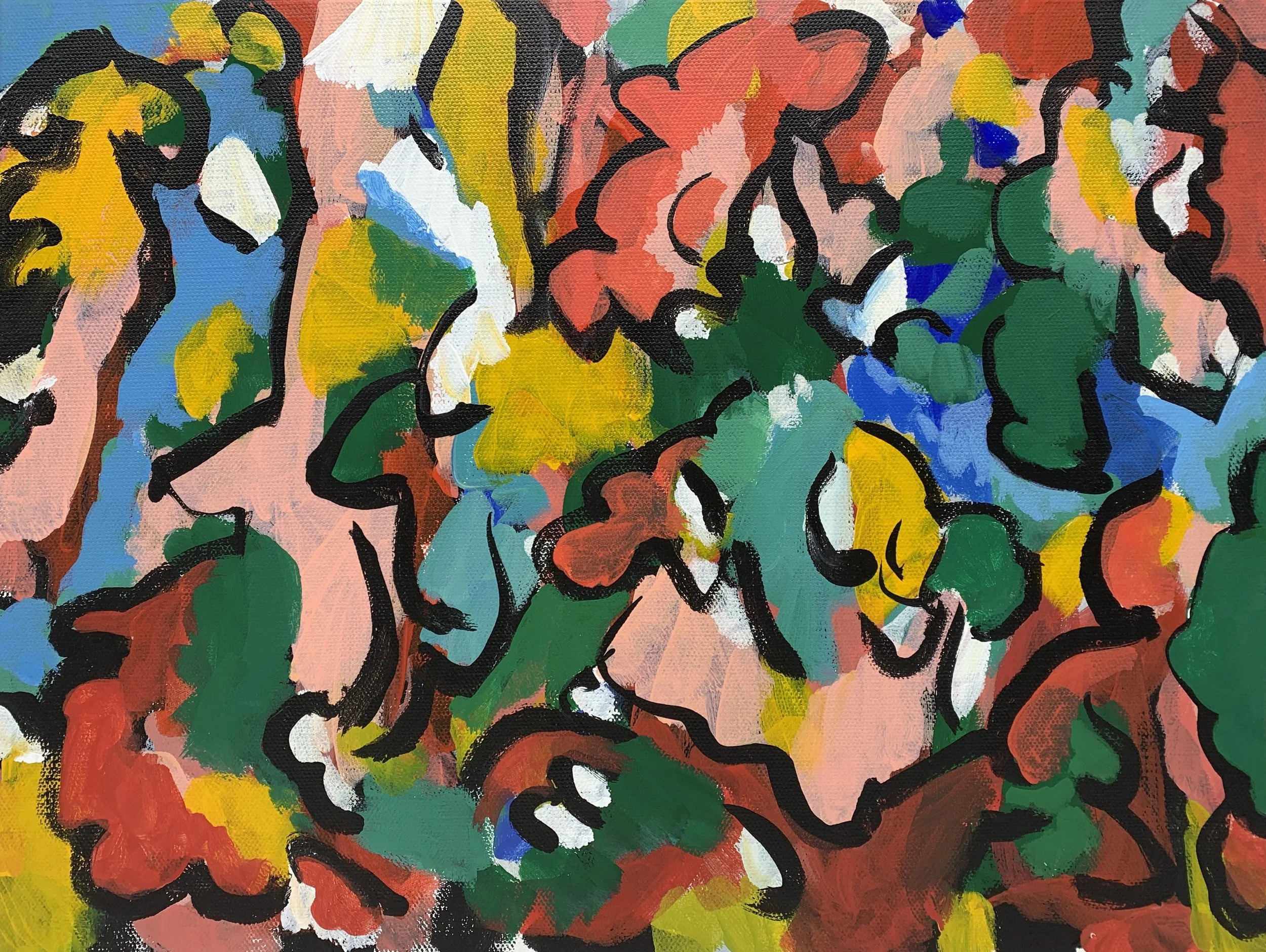 Woods on the Side of a Mountain, 2024
Acrylic Gouache and Acrylic Paint on Canvas
16” x 12”