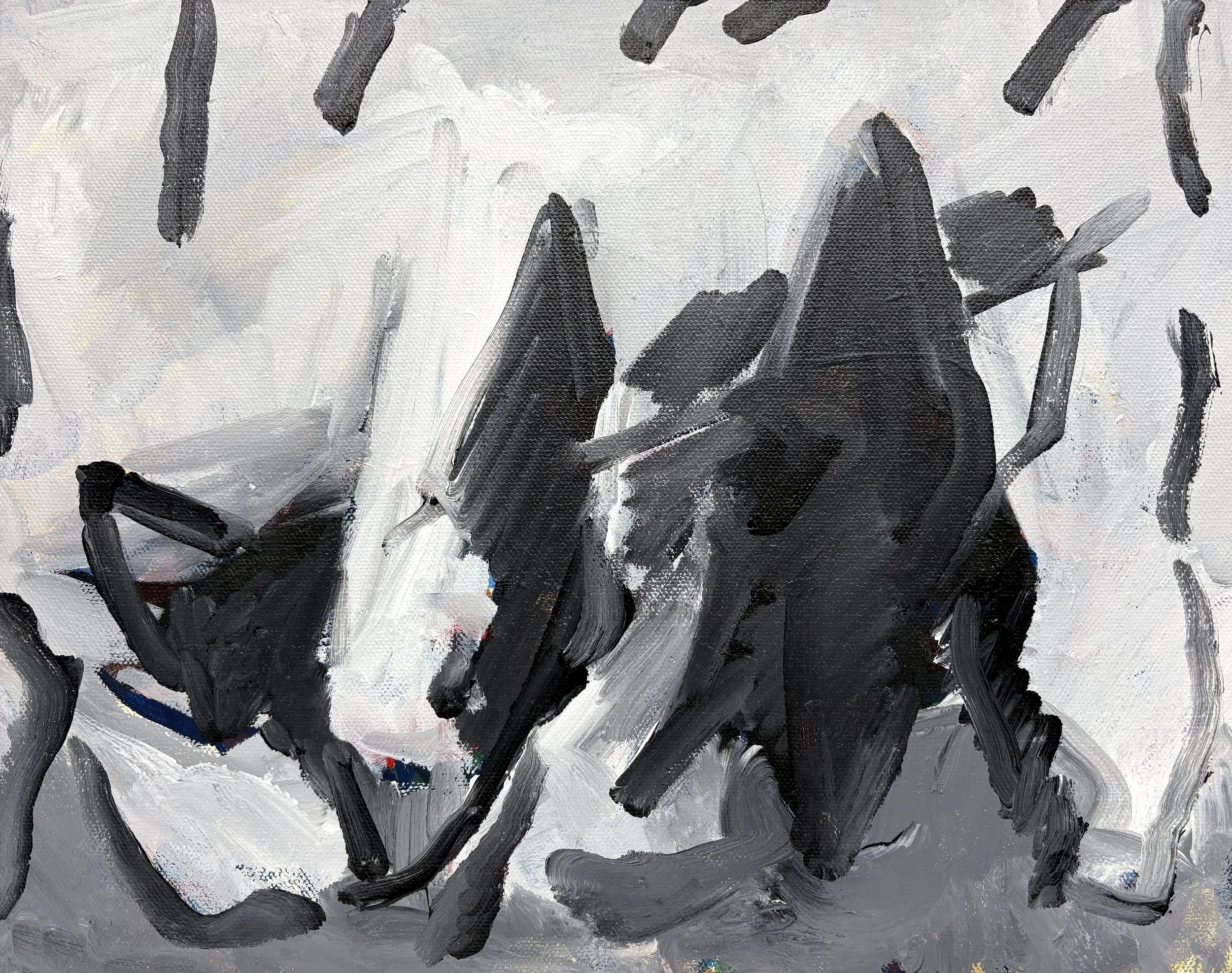 Hook Line, 2026, Acrylic on Canvas, 14" x 11"