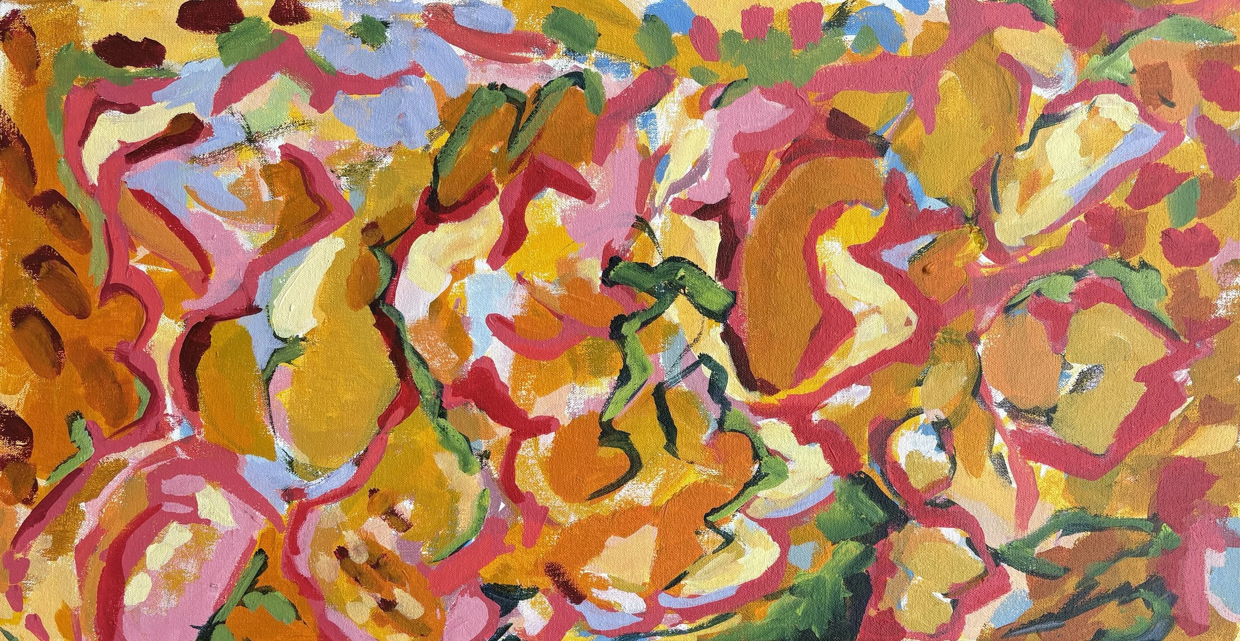 Teachable, 2025 Acrylic on Canvas, 25” x 13”